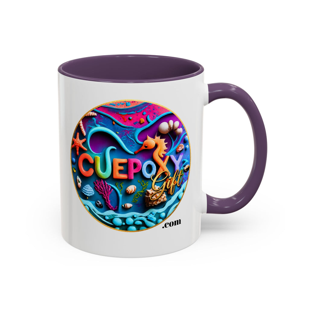 Ocean Art Accent Coffee Mug – CuepoxyGift | Two-Tone Ceramic 11oz & 15oz