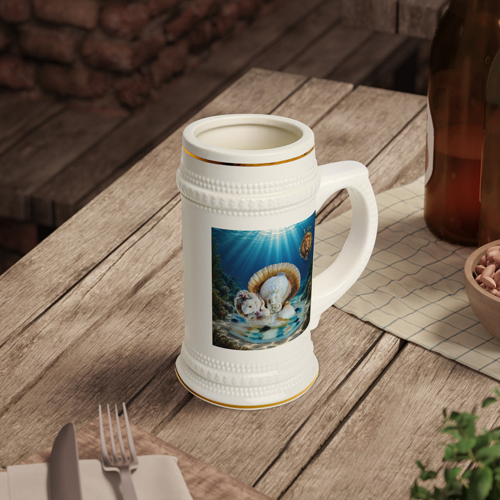 Leo Zodiac Beer Stein – A Mane of Ocean Light | 22 oz