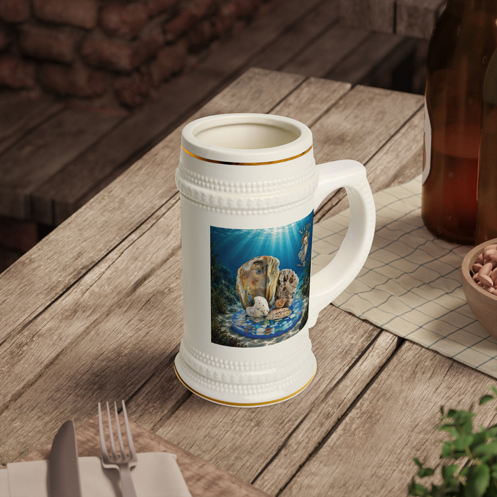 Virgo Zodiac Beer Stein – Grace in an Underwater Garden | 22 oz