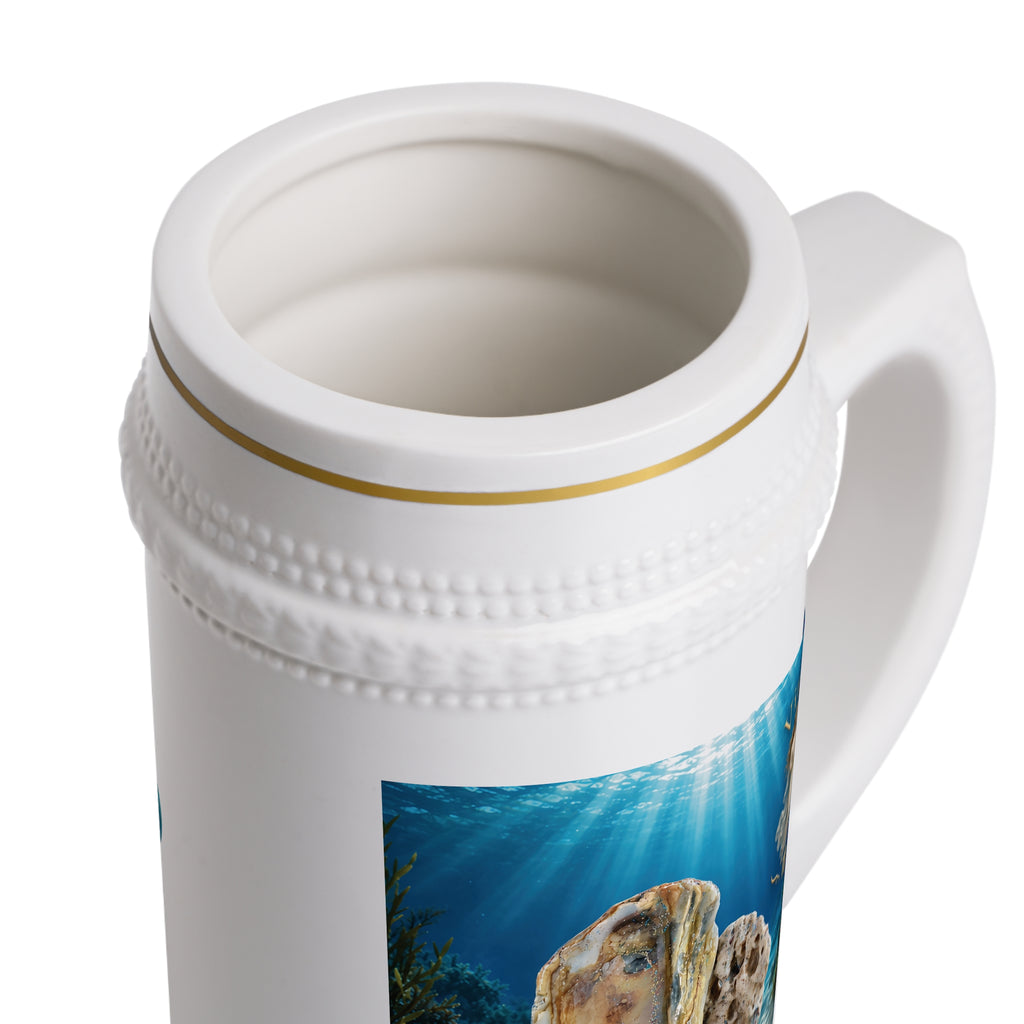 Virgo Zodiac Beer Stein – Grace in an Underwater Garden | 22 oz