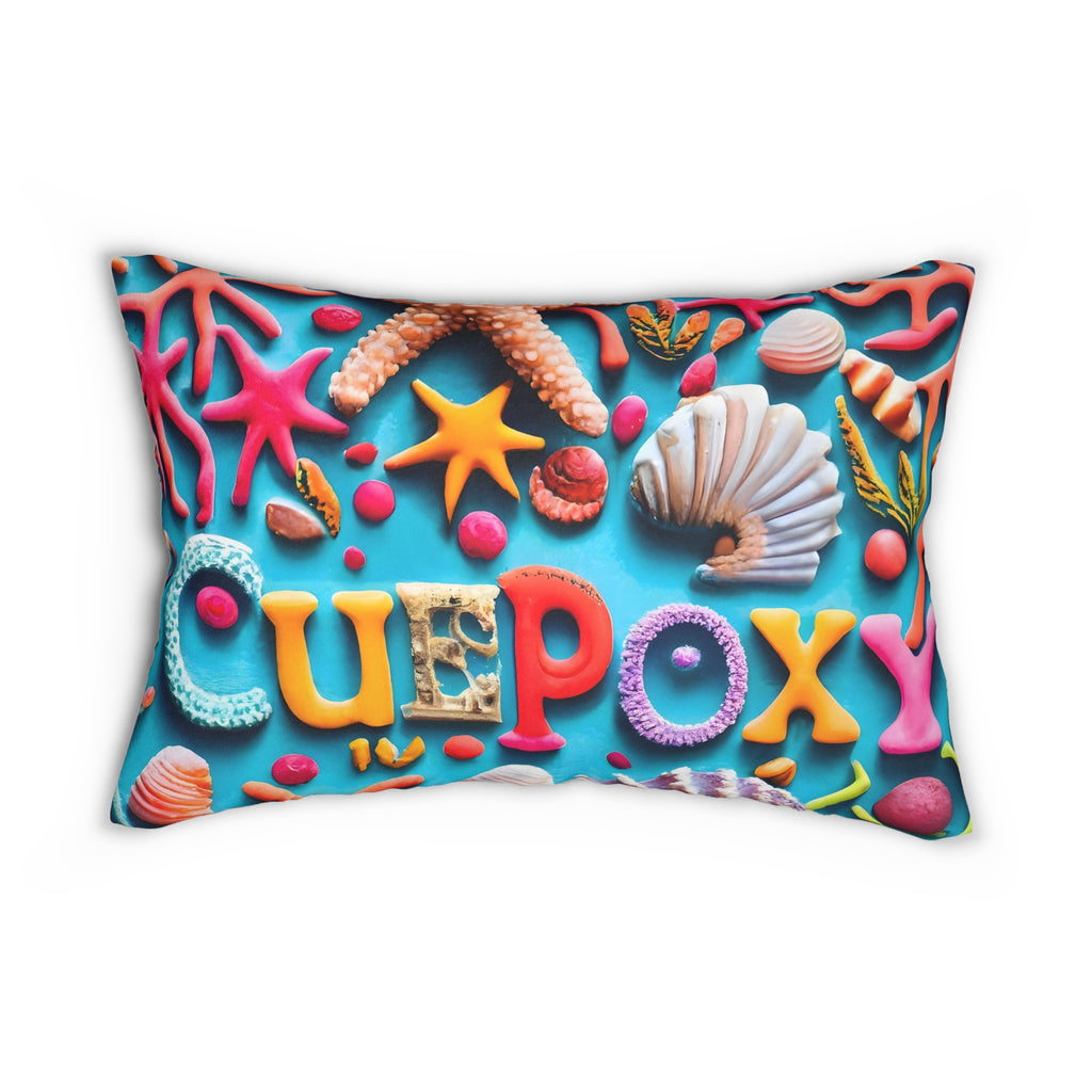 Ocean Art Lumbar Pillow – CuepoxyGift | Spun Polyester 20”×14” Double-Sided Print