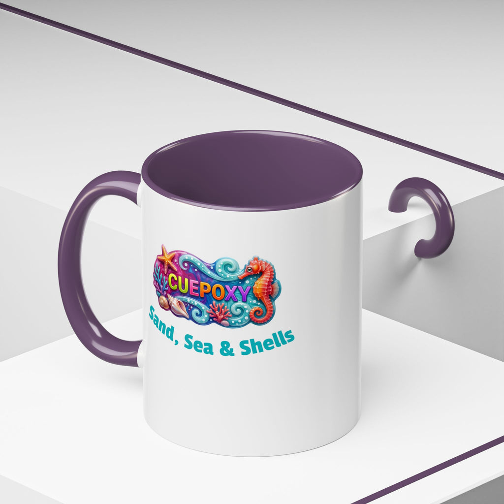 Ocean Art Accent Coffee Mug – CuepoxyGift | Two-Tone Ceramic 11oz & 15oz