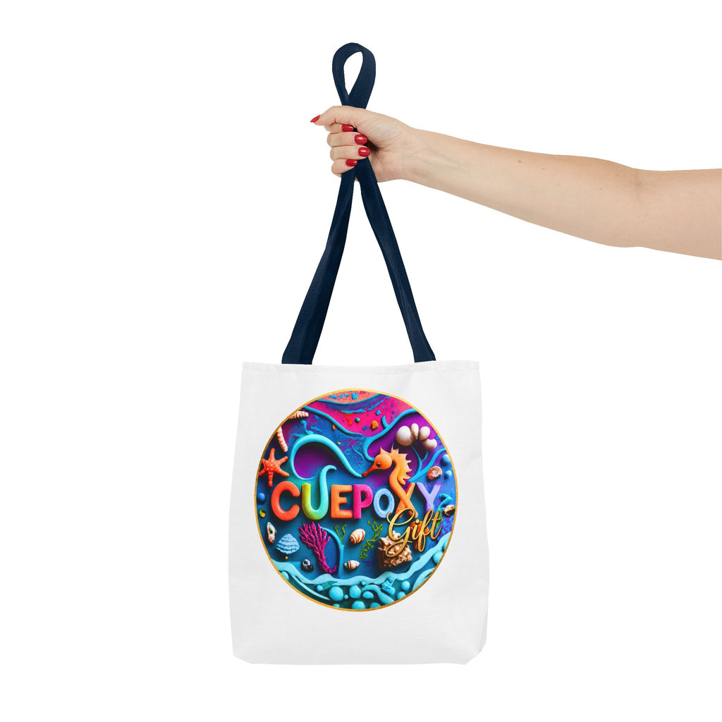 Ocean Art All-Over Print Tote Bag – CuepoxyGift Beach Design | 3 Sizes