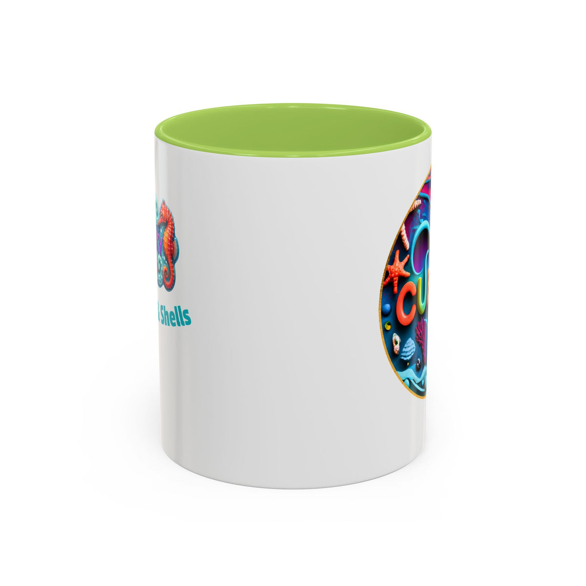 Ocean Art Accent Coffee Mug – CuepoxyGift | Two-Tone Ceramic 11oz & 15oz