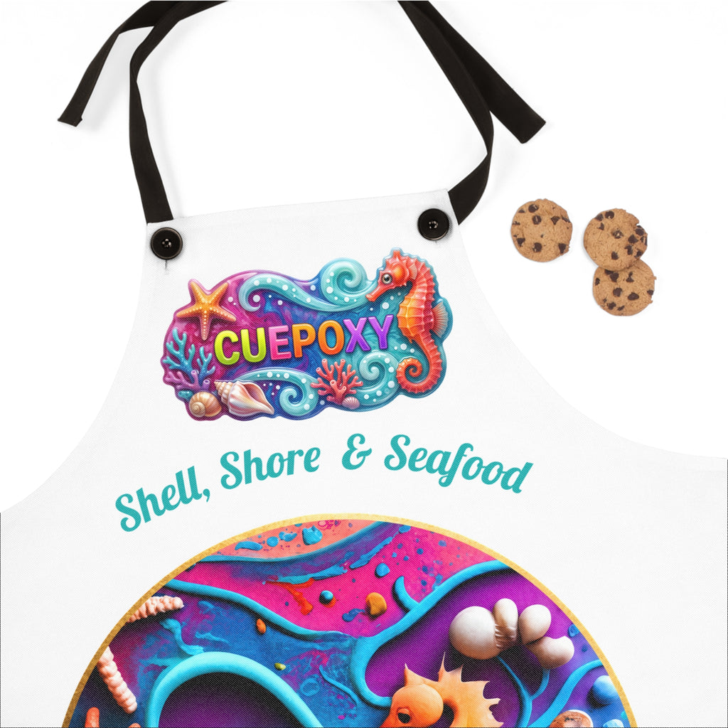 Ocean Art Cooking Apron – CuepoxyGift | All-Over Print Poly Twill Apron