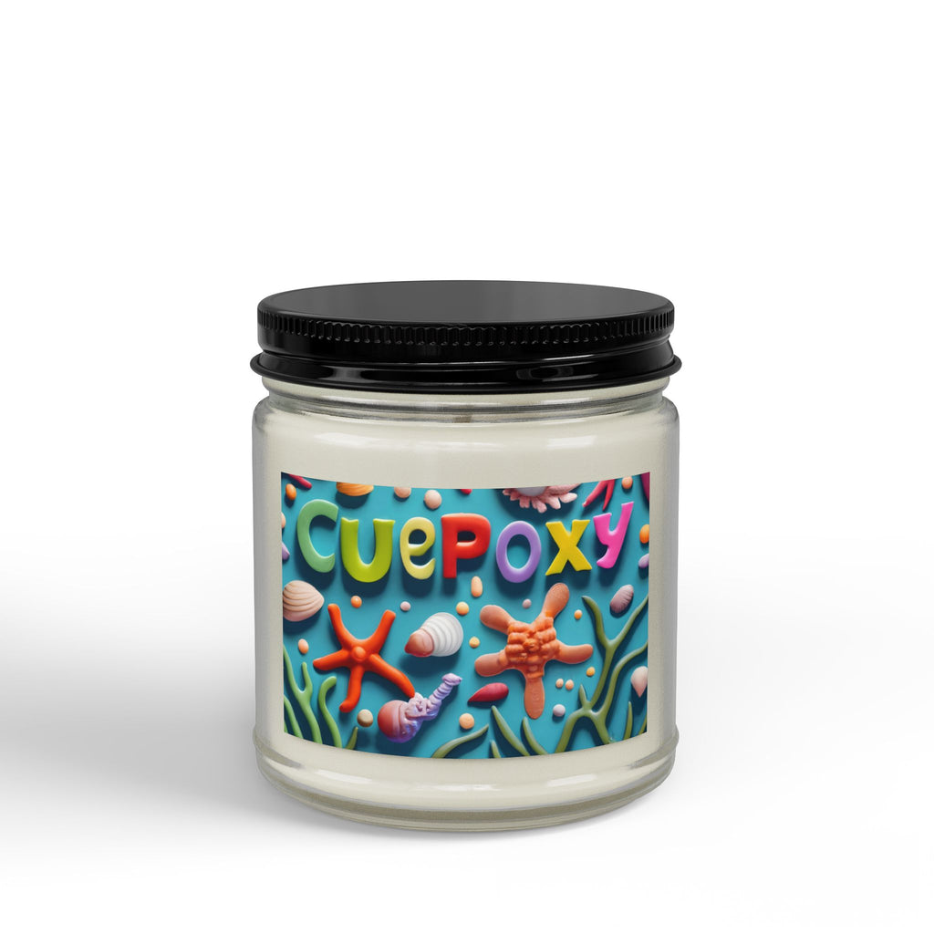 Ocean-Inspired Scented Soy Candle – CuepoxyGift | Black Lid, 4oz & 9oz, Amber or Clear Jar
