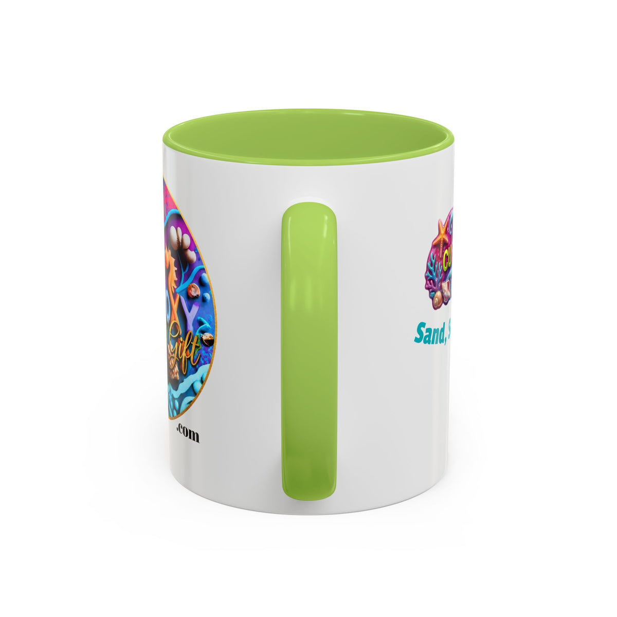 Ocean Art Accent Coffee Mug – CuepoxyGift | Two-Tone Ceramic 11oz & 15oz