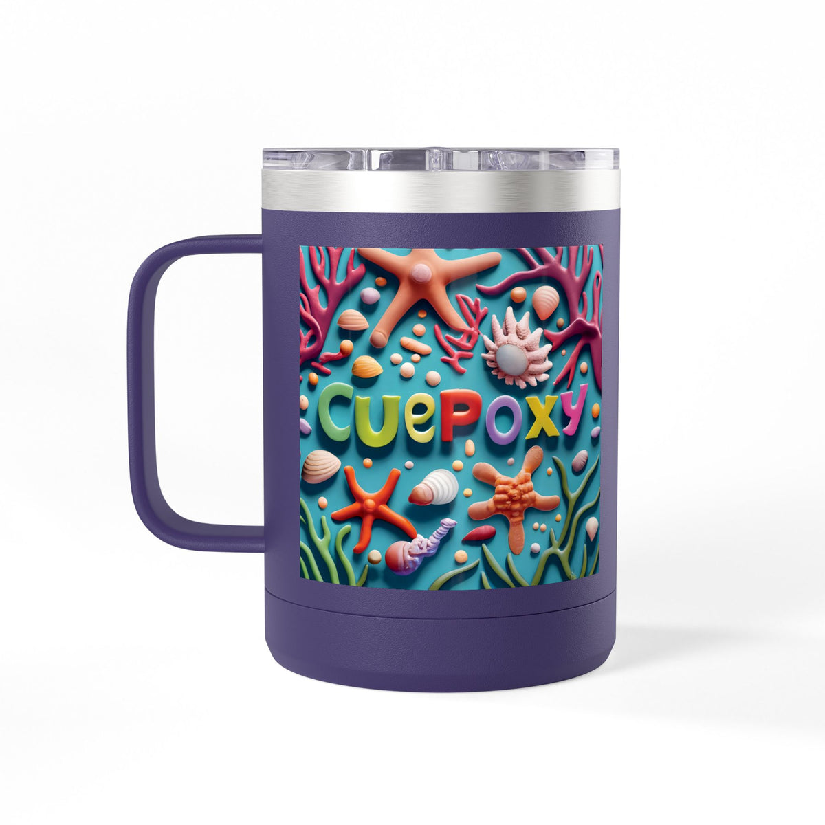 Ocean Art Coffee Mug Tumbler 15oz – CuepoxyGift | Insulated Stainless Steel Handle Mug