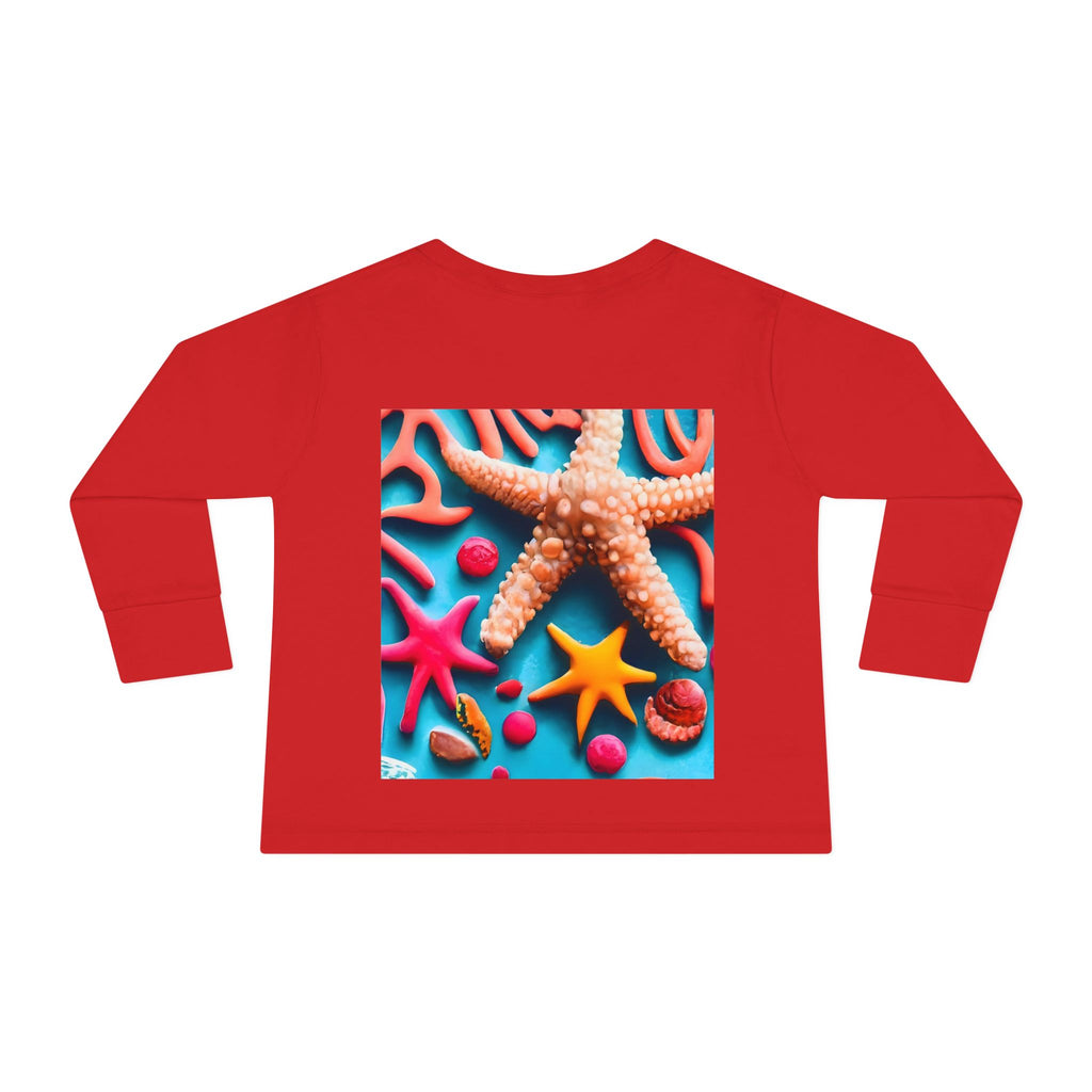 Ocean Art Toddler Long Sleeve Tee – CuepoxyGift | Unisex 100% Cotton, Sizes 2T–5-6T