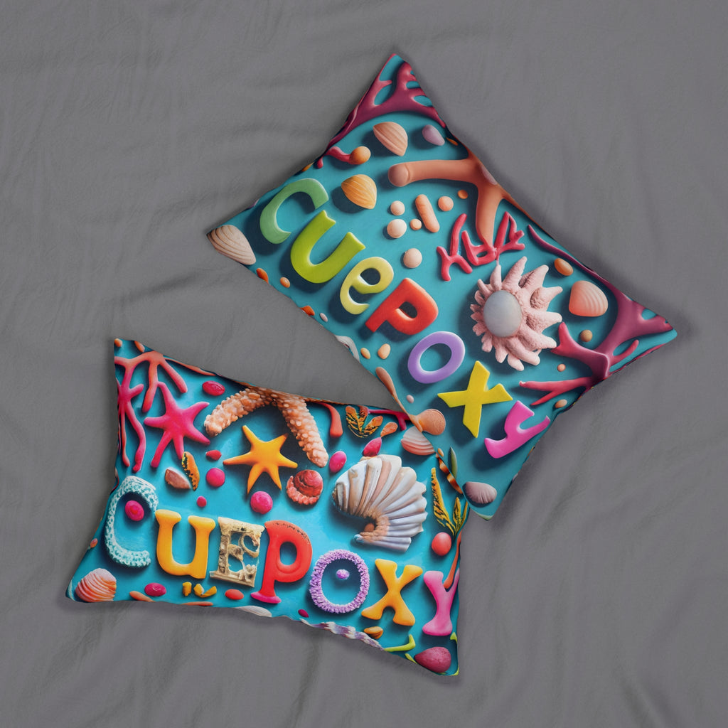 Ocean Art Lumbar Pillow – CuepoxyGift | Spun Polyester 20”×14” Double-Sided Print