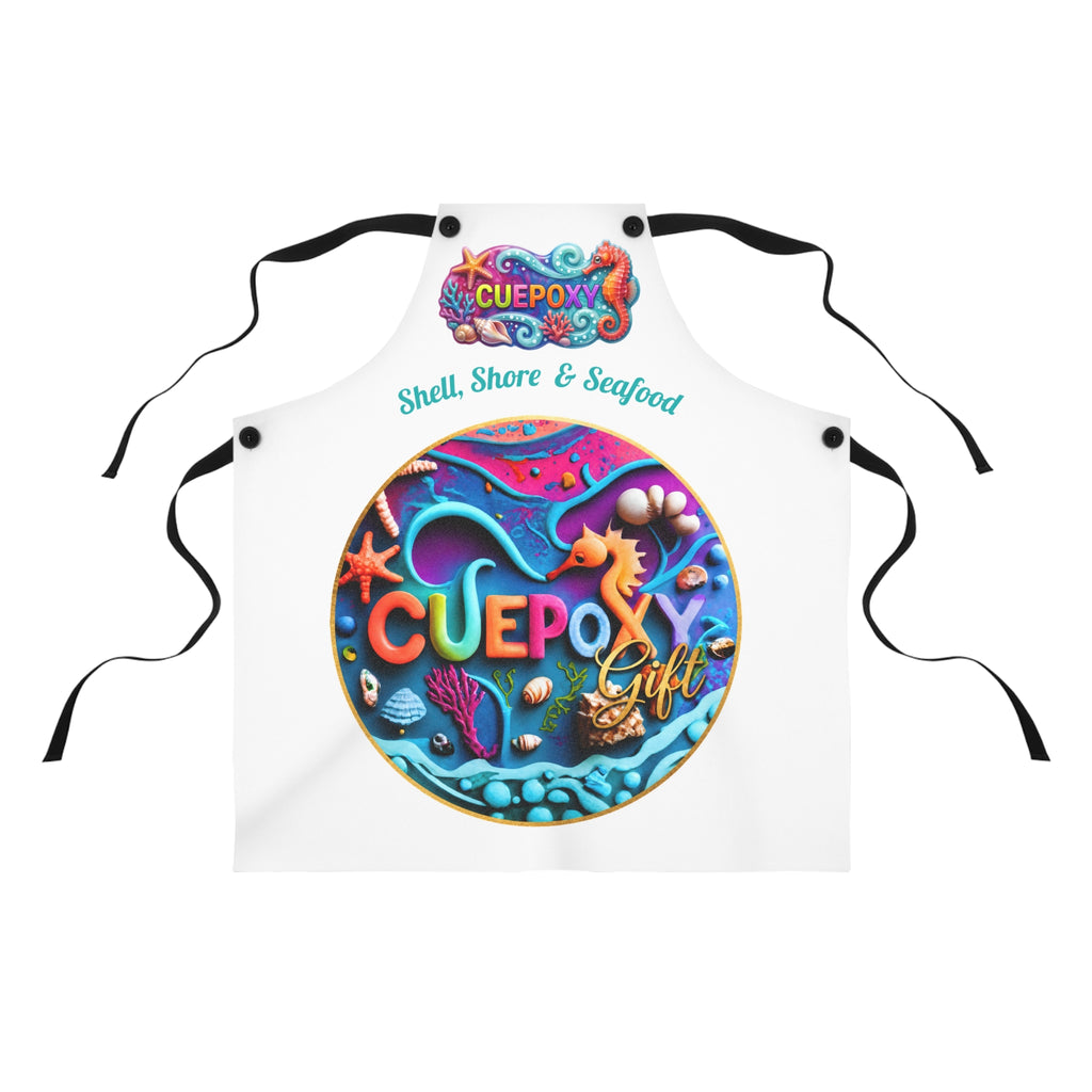 Ocean Art Cooking Apron – CuepoxyGift | All-Over Print Poly Twill Apron
