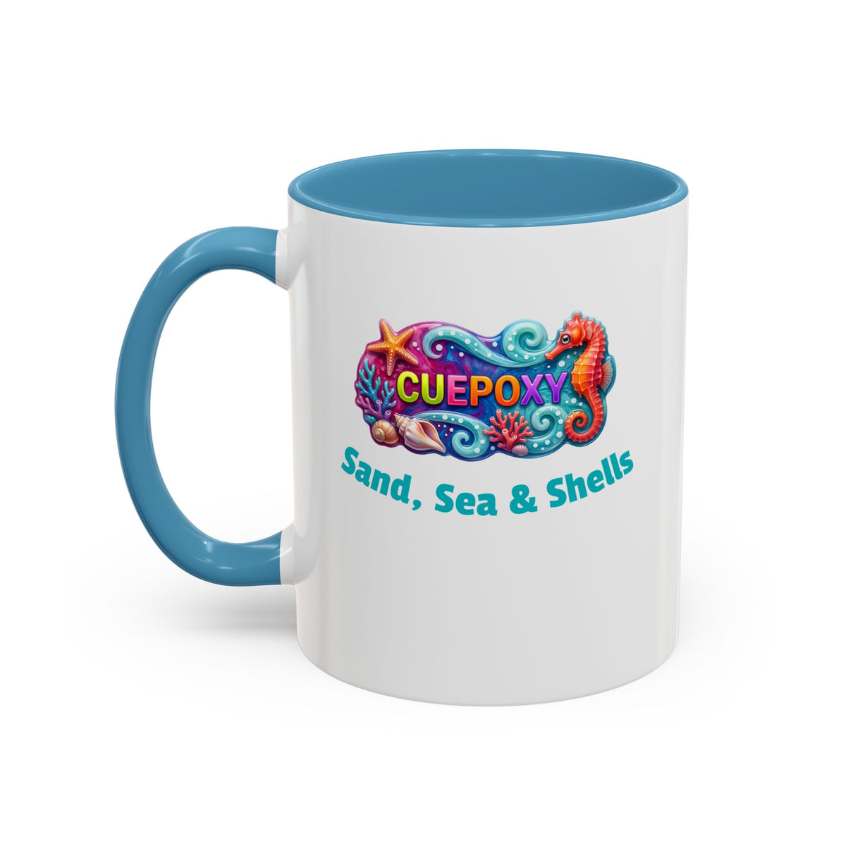 Ocean Art Accent Coffee Mug – CuepoxyGift | Two-Tone Ceramic 11oz & 15oz