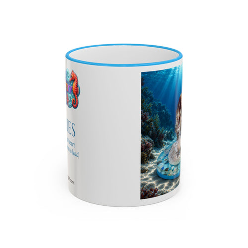 Aries Zodiac Mug – A Spark Beneath the Waves | 11 oz