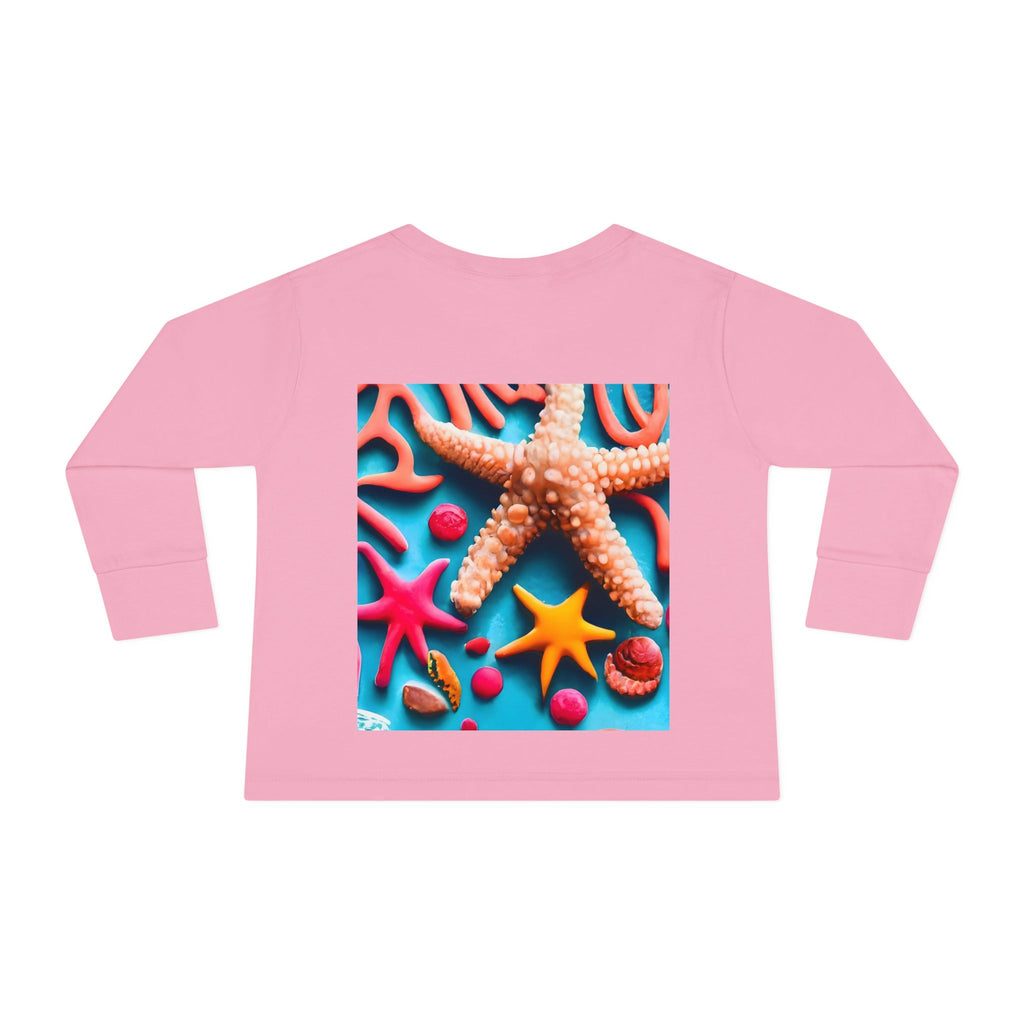Ocean Art Toddler Long Sleeve Tee – CuepoxyGift | Unisex 100% Cotton, Sizes 2T–5-6T