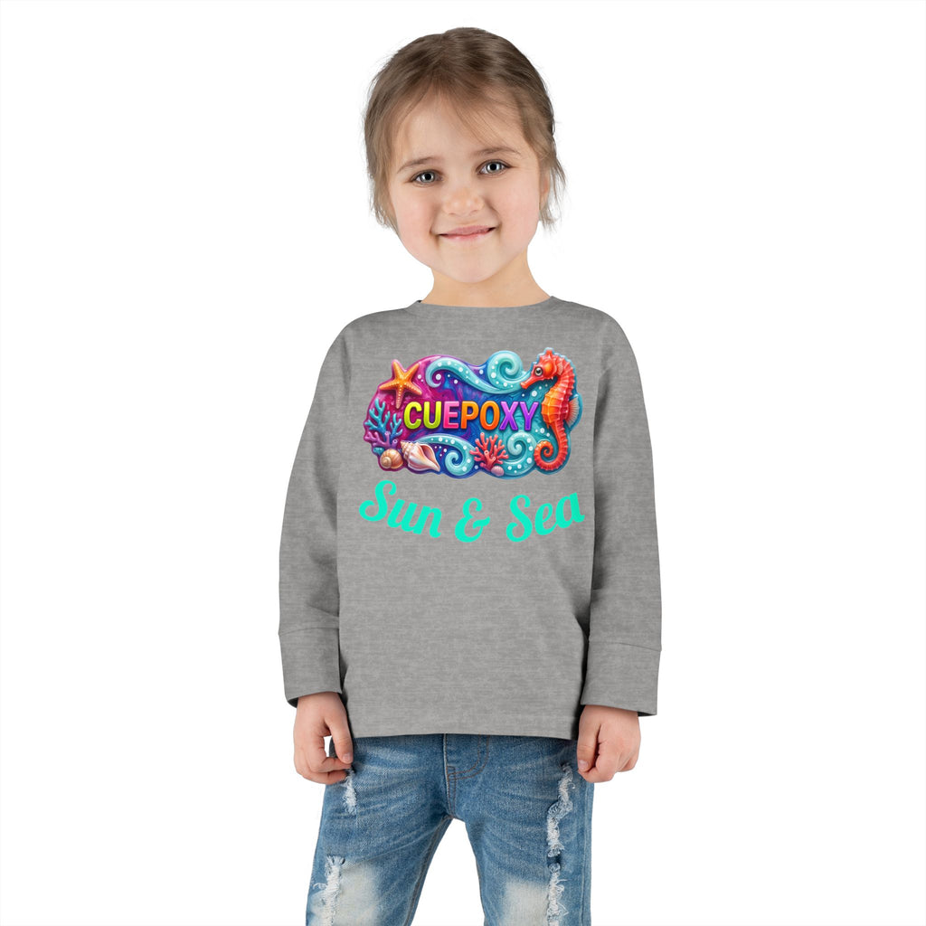 Ocean Art Toddler Long Sleeve Tee – CuepoxyGift | Unisex 100% Cotton, Sizes 2T–5-6T