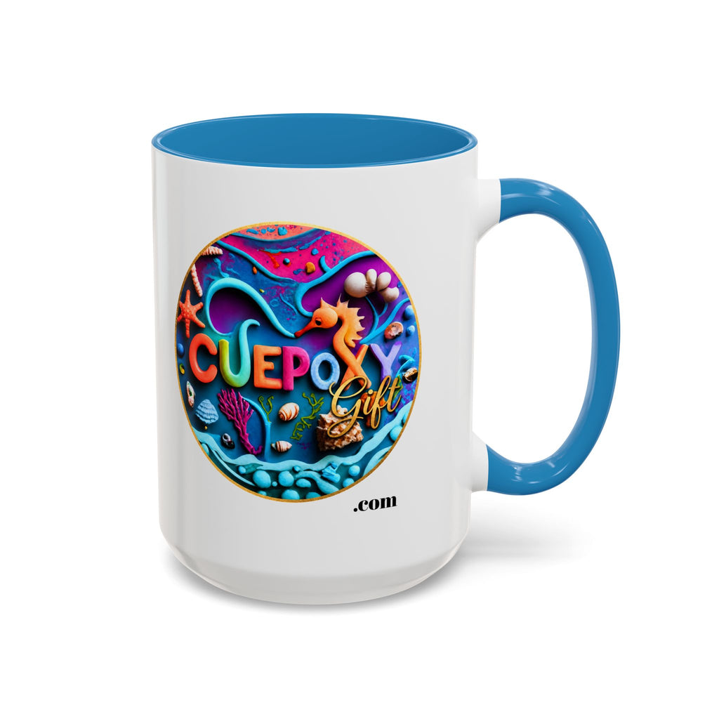 Ocean Art Accent Coffee Mug – CuepoxyGift | Two-Tone Ceramic 11oz & 15oz