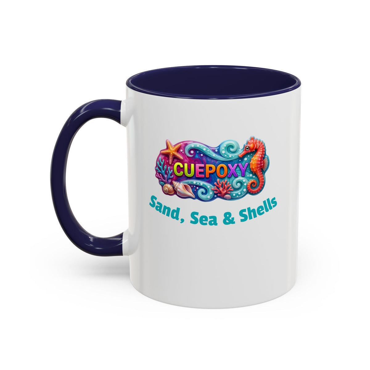 Ocean Art Accent Coffee Mug – CuepoxyGift | Two-Tone Ceramic 11oz & 15oz