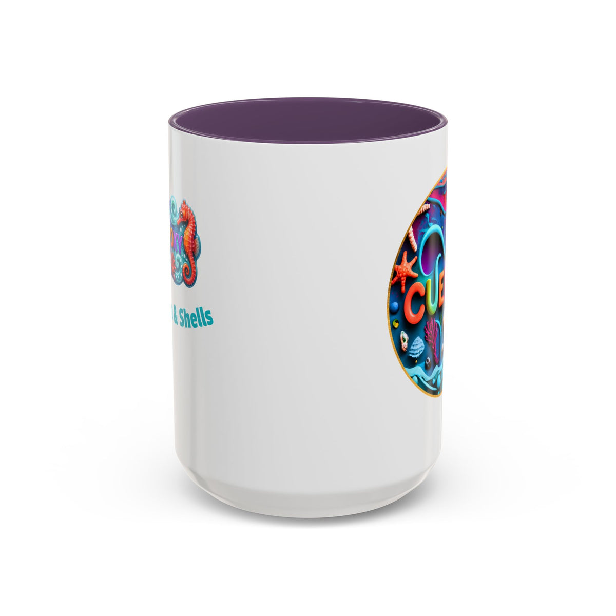 Ocean Art Accent Coffee Mug – CuepoxyGift | Two-Tone Ceramic 11oz & 15oz