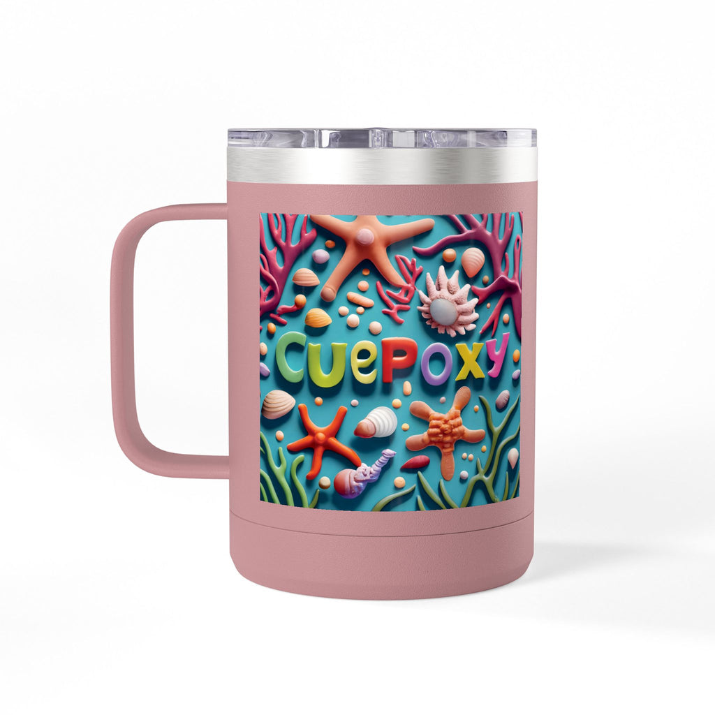 Ocean Art Coffee Mug Tumbler 15oz – CuepoxyGift | Insulated Stainless Steel Handle Mug