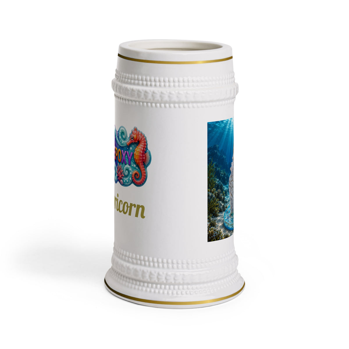 Capricorn Zodiac Beer Stein – An Ascent Beneath the Sea | 22 oz