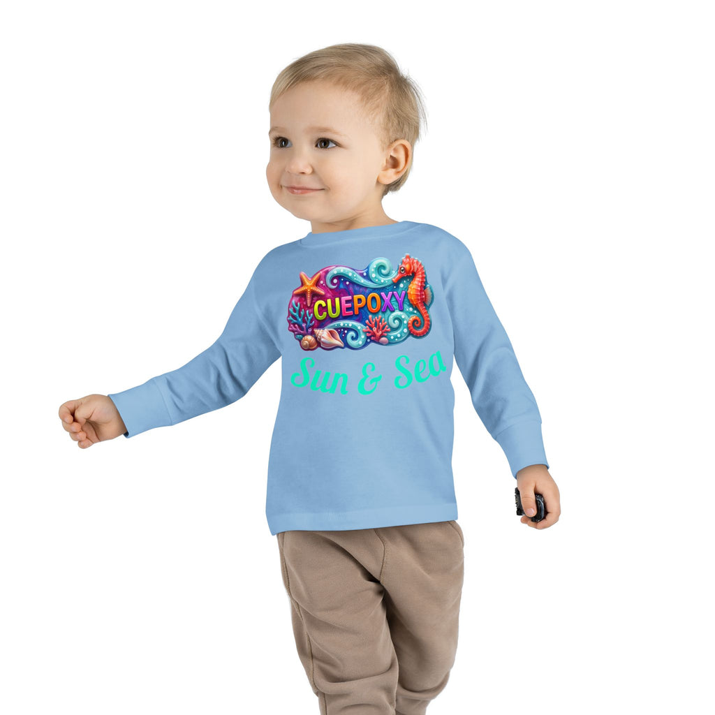 Ocean Art Toddler Long Sleeve Tee – CuepoxyGift | Unisex 100% Cotton, Sizes 2T–5-6T