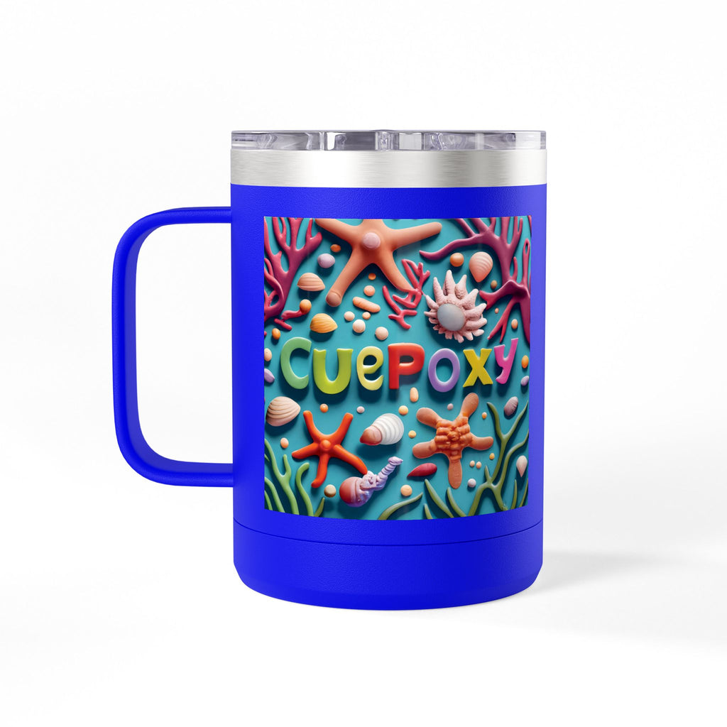 Ocean Art Coffee Mug Tumbler 15oz – CuepoxyGift | Insulated Stainless Steel Handle Mug