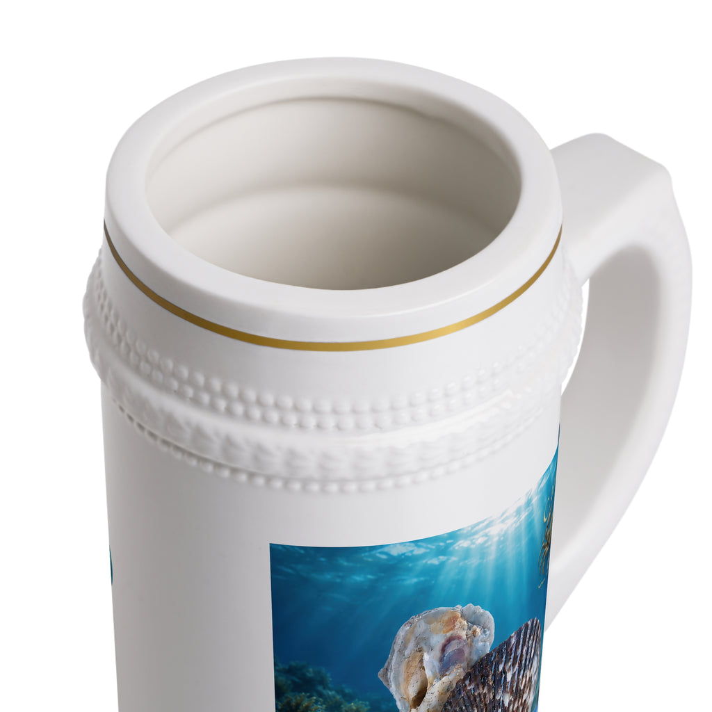 Cancer Zodiac Beer Stein – A Sanctuary Beneath the Waves | 22 oz