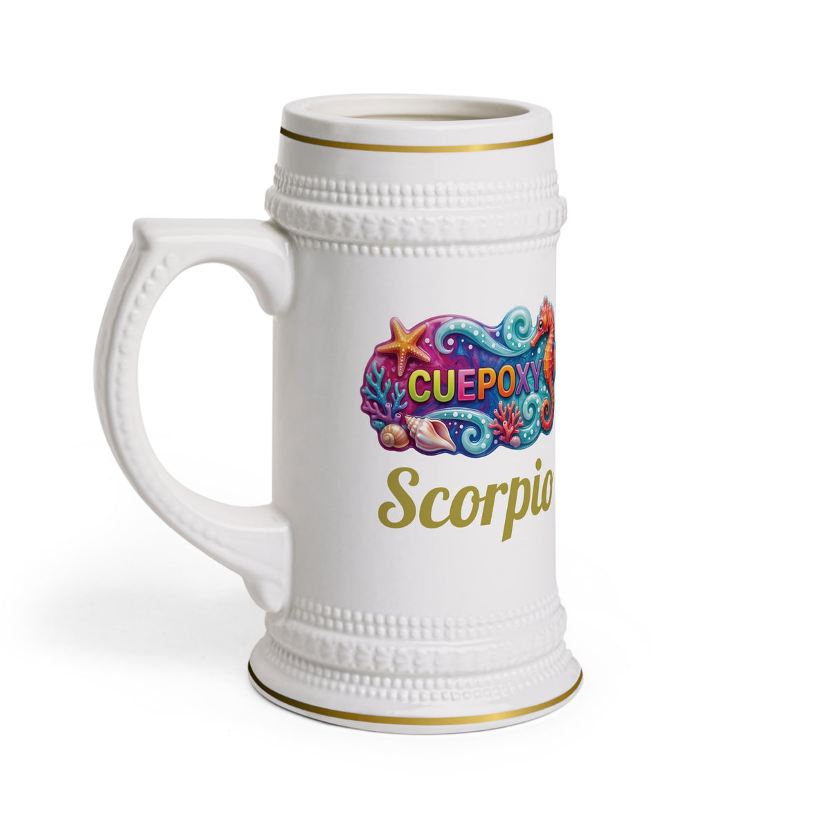 Scorpio Zodiac Beer Stein – Mystery in the Ocean’s Depths | 22 oz