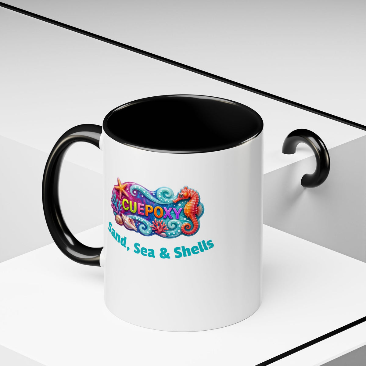 Ocean Art Accent Coffee Mug – CuepoxyGift | Two-Tone Ceramic 11oz & 15oz
