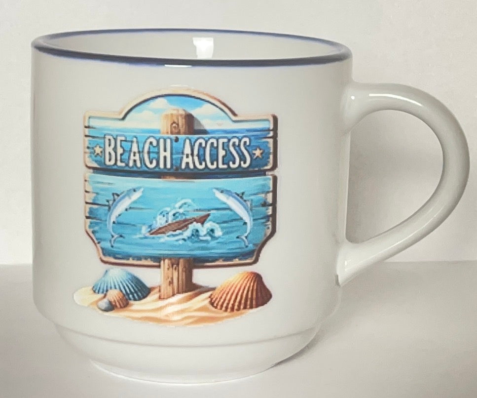 Taza Ceramica 11 oz stickers Mediterraneo– Bahía de Samana