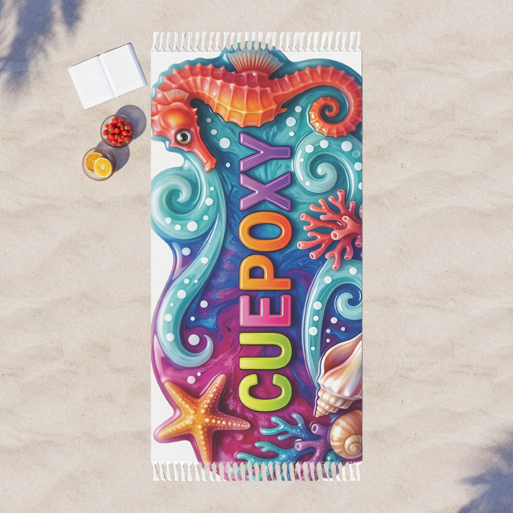 Ocean Art Boho Beach Cloth – CuepoxyGift | 38"×81" All-Over Print Towel