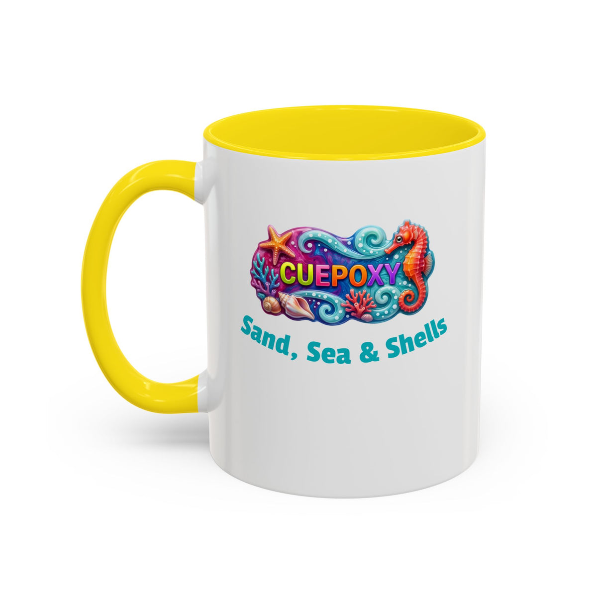 Ocean Art Accent Coffee Mug – CuepoxyGift | Two-Tone Ceramic 11oz & 15oz