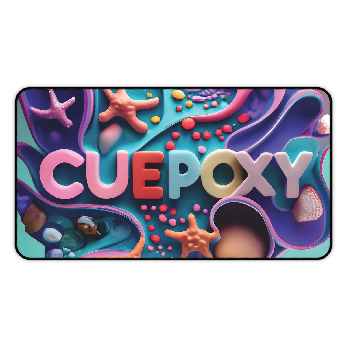 Ocean Art Desk Mat – CuepoxyGift | Non-Slip Neoprene Mouse Pad, 3 Sizes