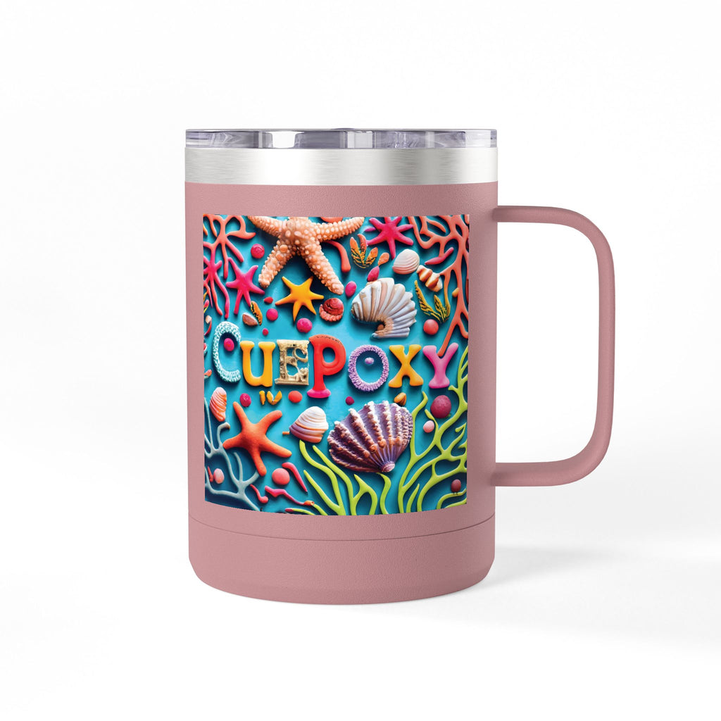 Ocean Art Coffee Mug Tumbler 15oz – CuepoxyGift | Insulated Stainless Steel Handle Mug