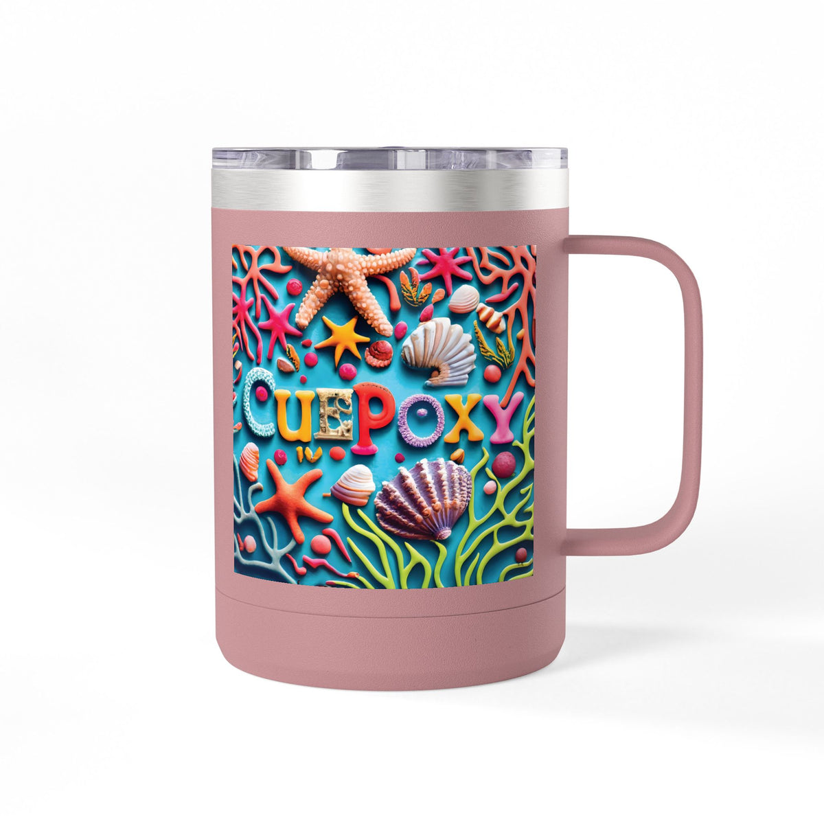 Ocean Art Coffee Mug Tumbler 15oz – CuepoxyGift | Insulated Stainless Steel Handle Mug