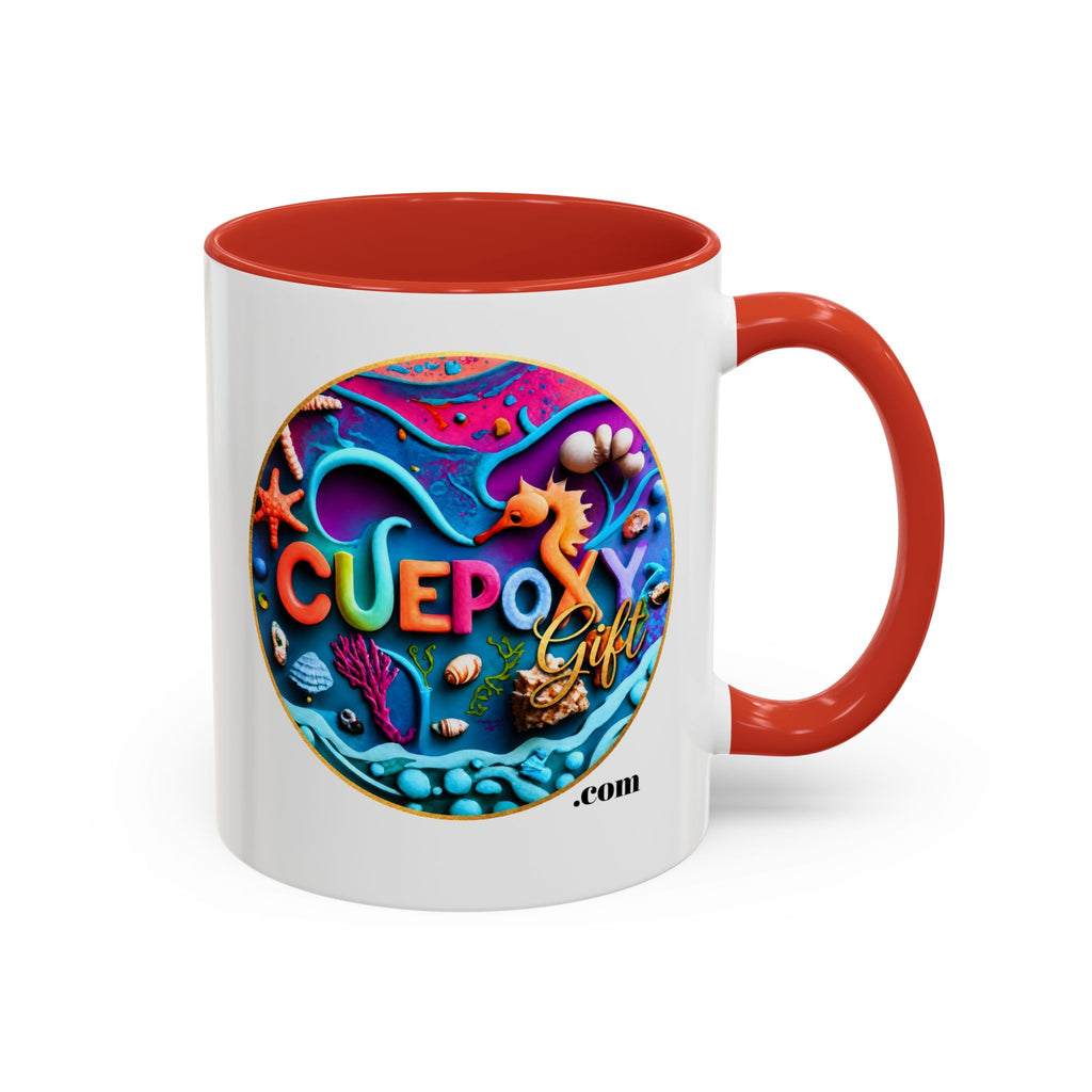 Ocean Art Accent Coffee Mug – CuepoxyGift | Two-Tone Ceramic 11oz & 15oz