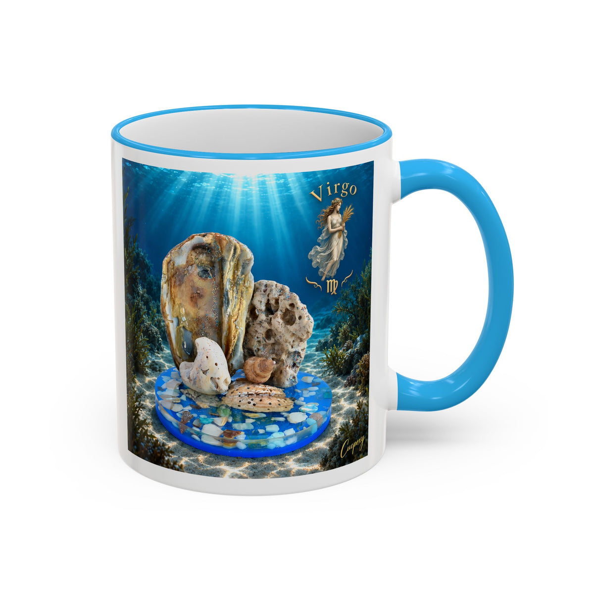 Virgo Zodiac Mug – Grace in an Underwater Garden | 11 oz