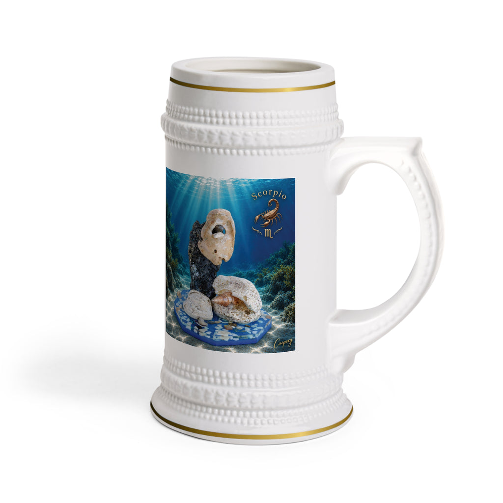Scorpio Zodiac Beer Stein – Mystery in the Ocean’s Depths | 22 oz