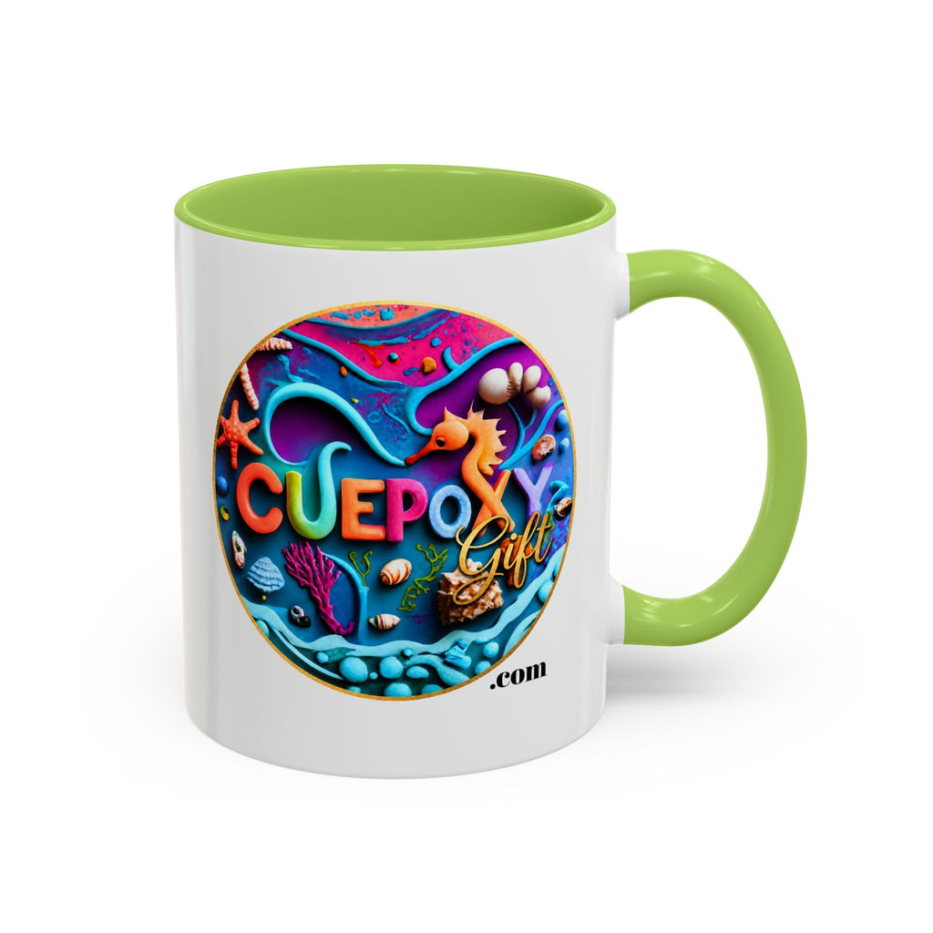 Ocean Art Accent Coffee Mug – CuepoxyGift | Two-Tone Ceramic 11oz & 15oz