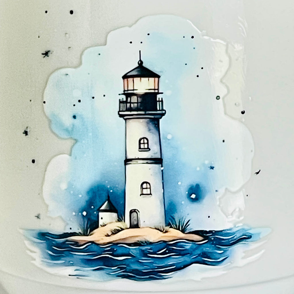 Taza Ceramica 11 oz stickers –Faro del Manglar