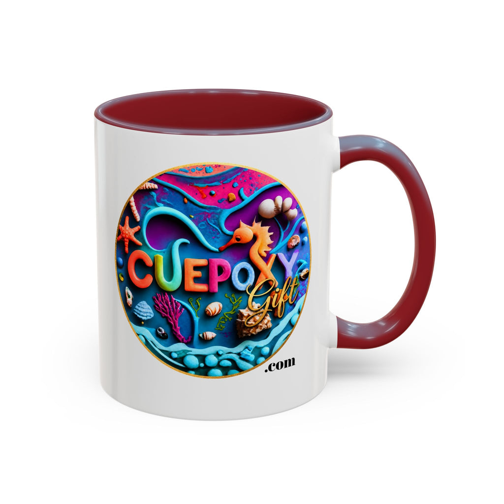 Ocean Art Accent Coffee Mug – CuepoxyGift | Two-Tone Ceramic 11oz & 15oz