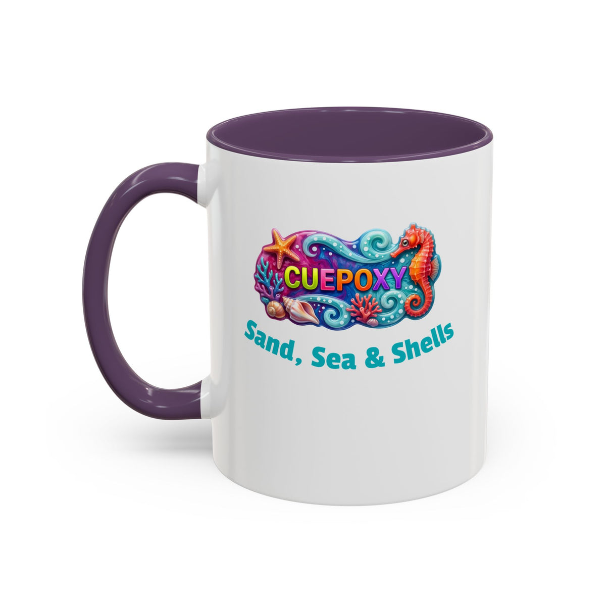 Ocean Art Accent Coffee Mug – CuepoxyGift | Two-Tone Ceramic 11oz & 15oz