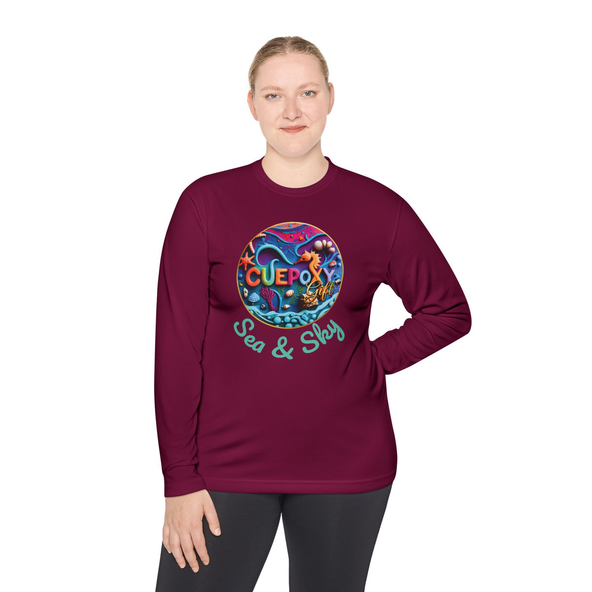 Ocean Art Long Sleeve Tee – CuepoxyGift | Unisex Moisture-Wicking Polyester