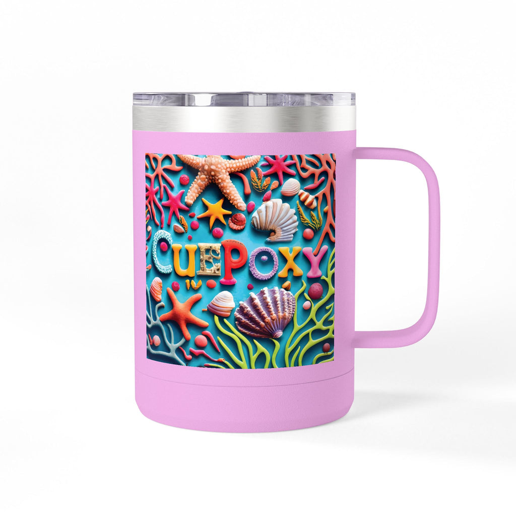 Ocean Art Coffee Mug Tumbler 15oz – CuepoxyGift | Insulated Stainless Steel Handle Mug