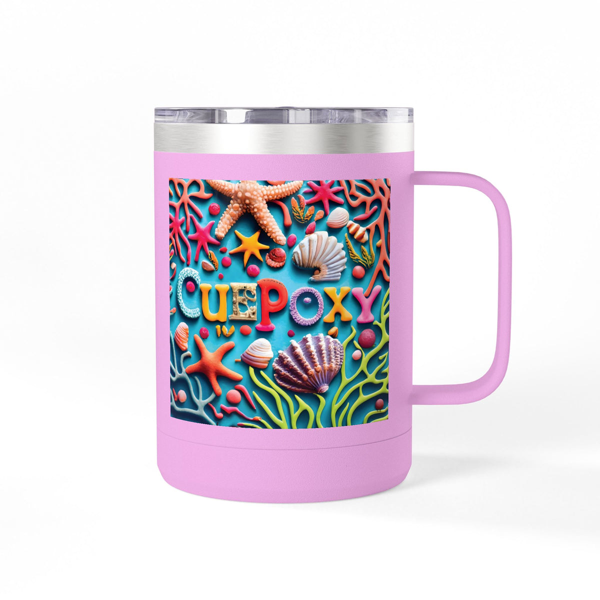 Ocean Art Coffee Mug Tumbler 15oz – CuepoxyGift | Insulated Stainless Steel Handle Mug