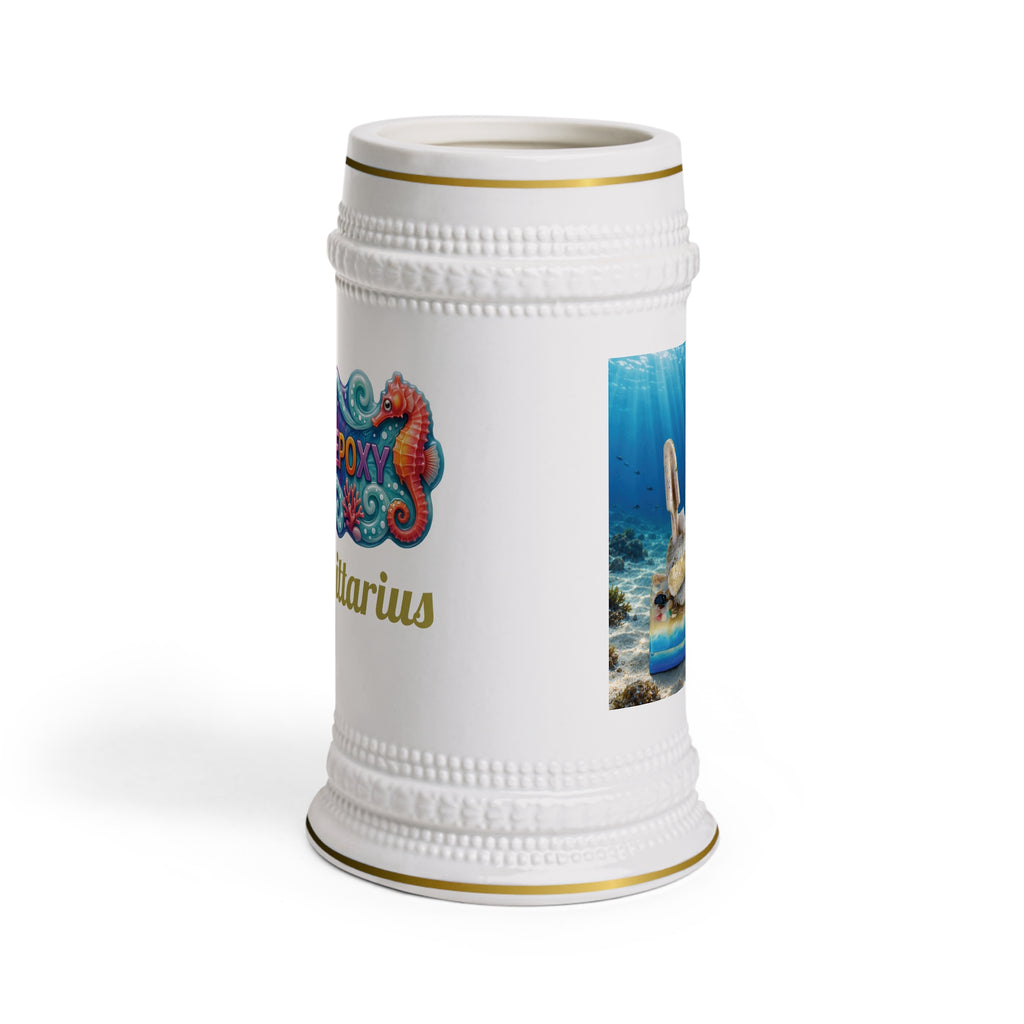 Sagittarius Zodiac Beer Stein – An Arrow Toward Ocean Light | 22 oz