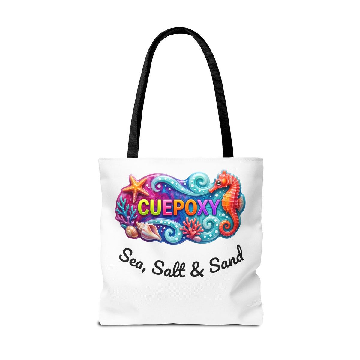 Ocean Art All-Over Print Tote Bag – CuepoxyGift Beach Design | 3 Sizes