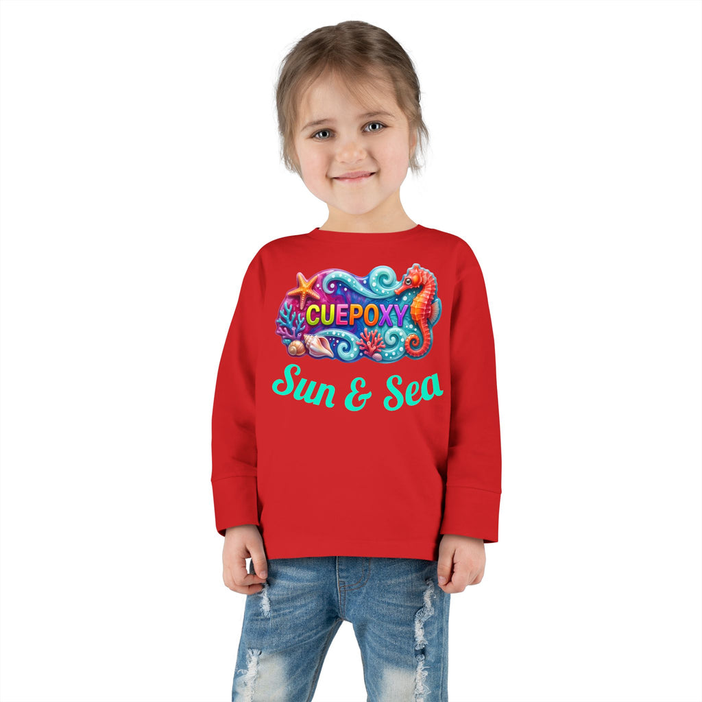 Ocean Art Toddler Long Sleeve Tee – CuepoxyGift | Unisex 100% Cotton, Sizes 2T–5-6T