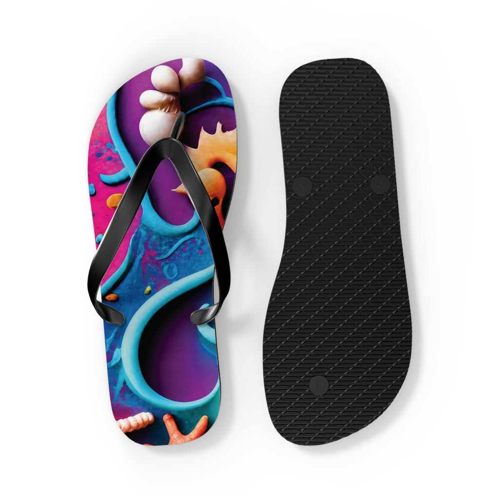 Ocean Art Flip Flops – CuepoxyGift Beach Print | All-Day Comfort Sandals