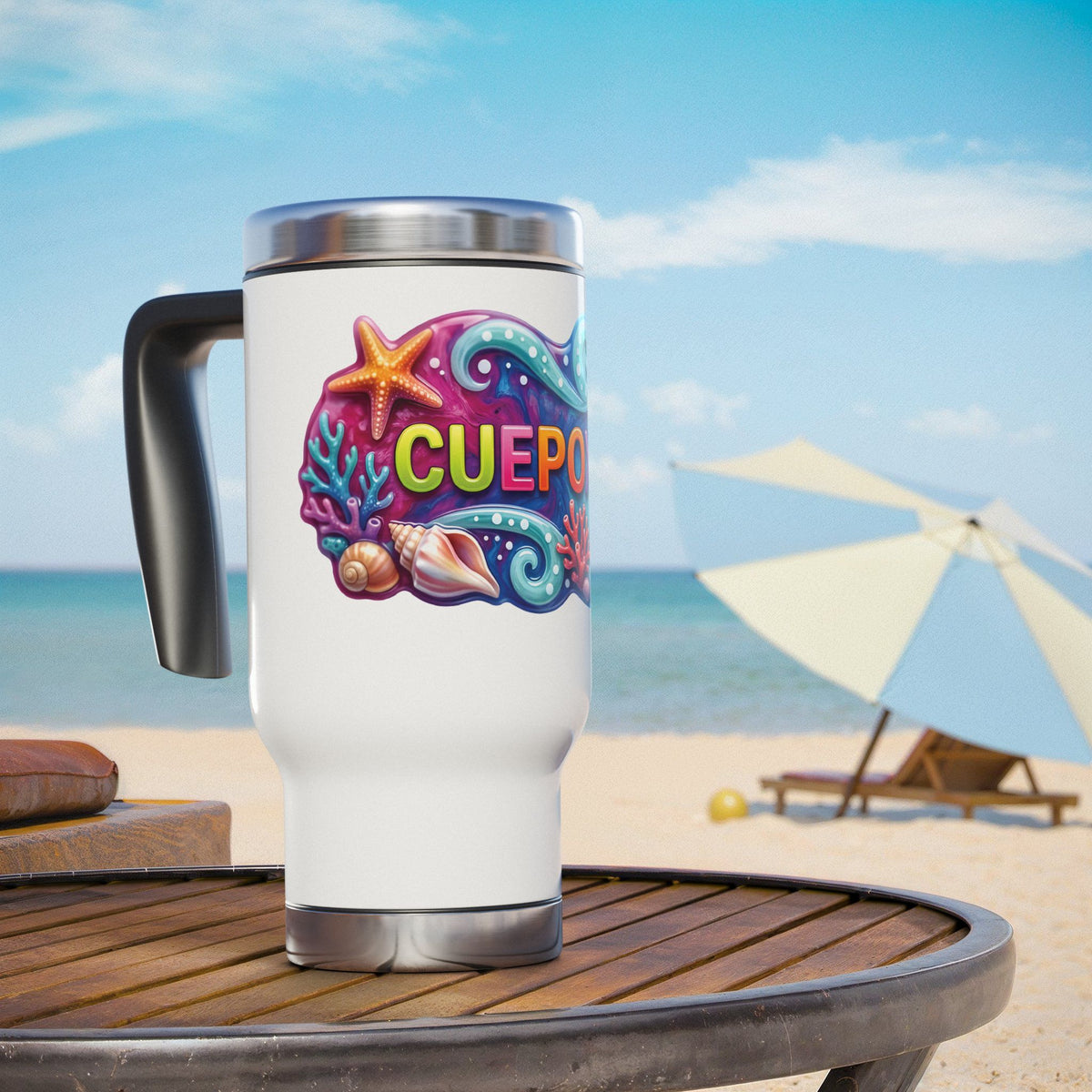 Ocean Art Stainless Steel Travel Mug 14oz – CuepoxyGift